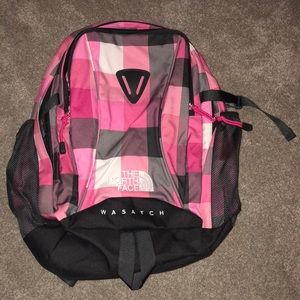 Pink North Face Backpack